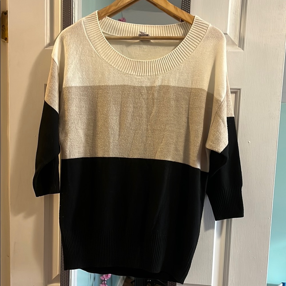 Soho Women's Sweater - Cream, Tan, and Black